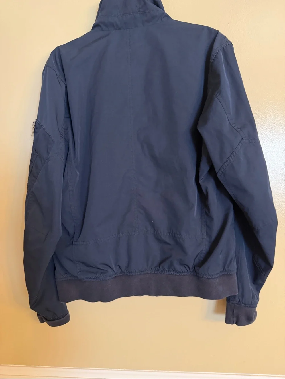 Banana Republic Navy Bomber Jacket with Zip Chest Pocket